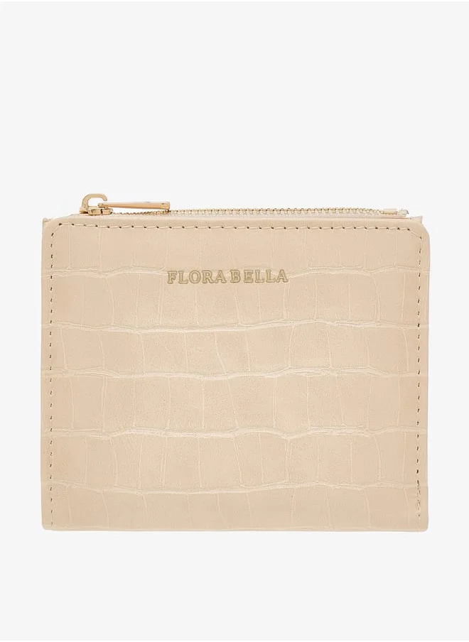 Flora Bella By Shoexpress Women Textured Cardholder with Zip Closure