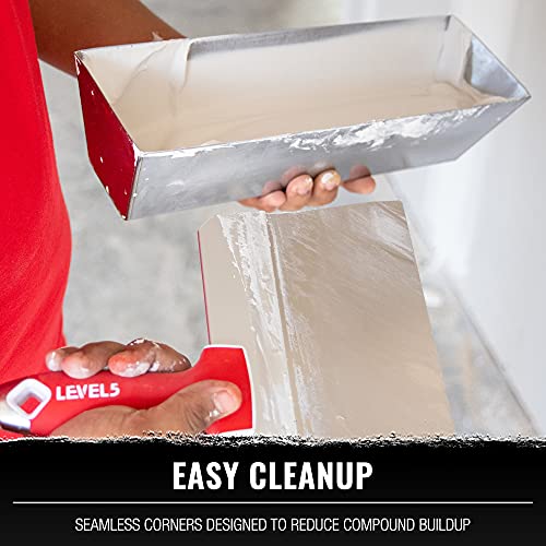 Level-5 LEVEL5 Drywall Finishing Hand Tool Kit | 5, 6 Inch Joint Knives, 10, 12 Inch Taping Knives, 14 Inch Mud Pan | Stainless Steel Blades, Soft Grip Handles | Sheetrock Gyprock Plasterboard | 5-600 - Image 3