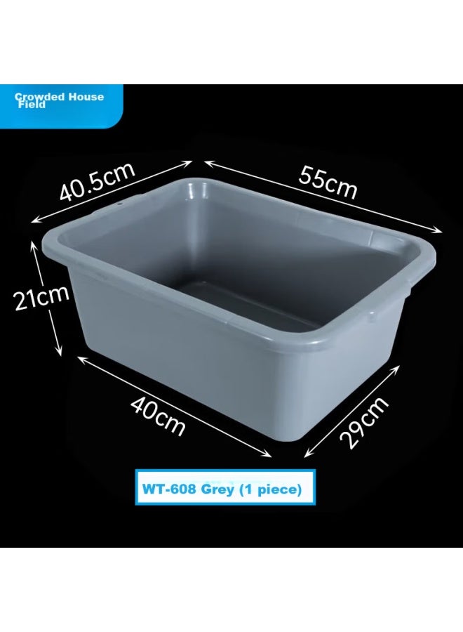Yata Wutian Rectangular Plastic Basin For Hotel Restaurant, Large Single Basin For Washing Vegetables, Freezing Basin, And Security Inspection - Image 1