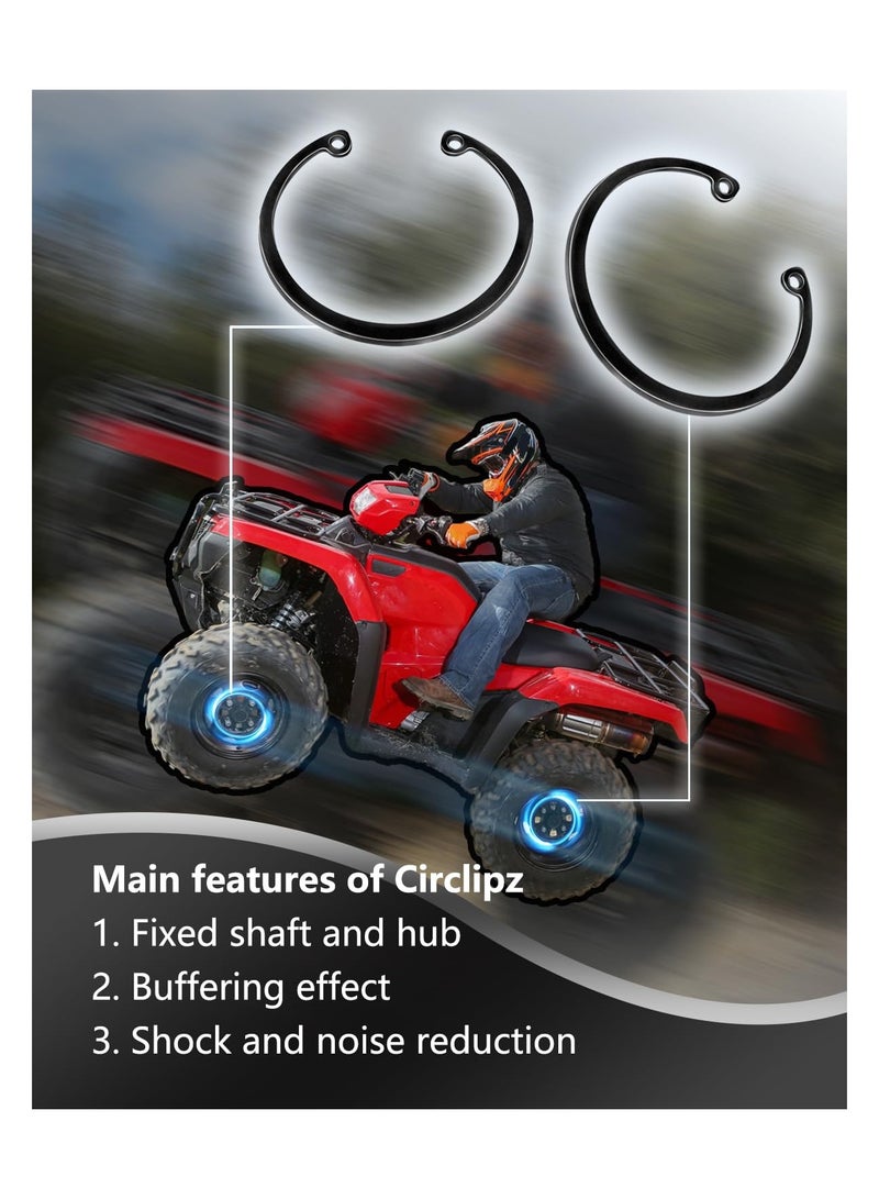 Zikra Front Heavy Duty Wheel Bearing Kit for Honda Rancher 420 Rubicon 500 520 2014-2024 Foreman 500 520 2014-2024 Replace 91051-HR3-A21 90651-HR3-A20 - Image 2