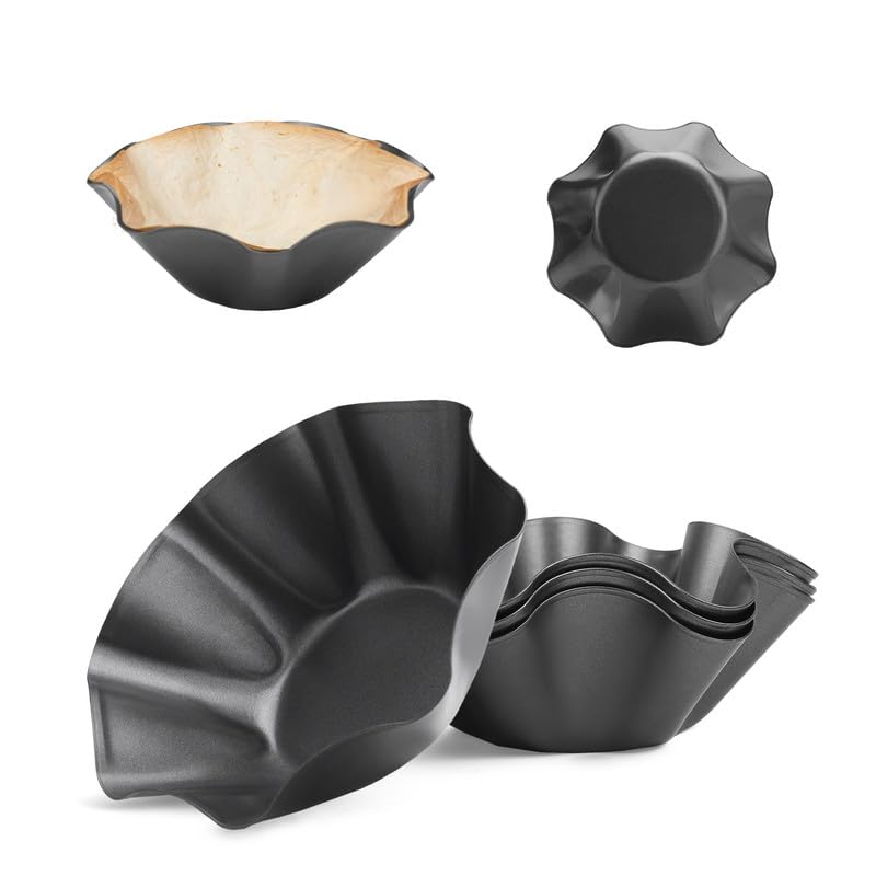 RUVINCE Nonstick Tortilla  Taco Shell Maker Set of 6 875Inch HeavyDuty Bakeware for Mexican Cuisine