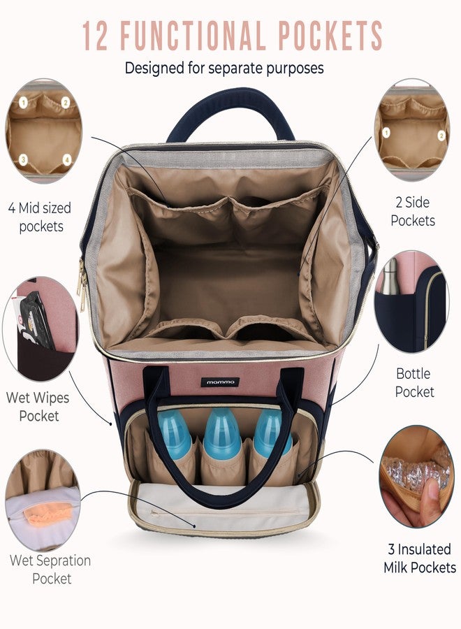 MAMMA Diaper Bag for Mothers for Travel, Baby Bag for Mother Travel, Hospital Bag for Delivery Women, Baby Diaper Bag for Mom, 12 Pockets Diaper Bags for Mothers with 9 Months Warranty - Image 3