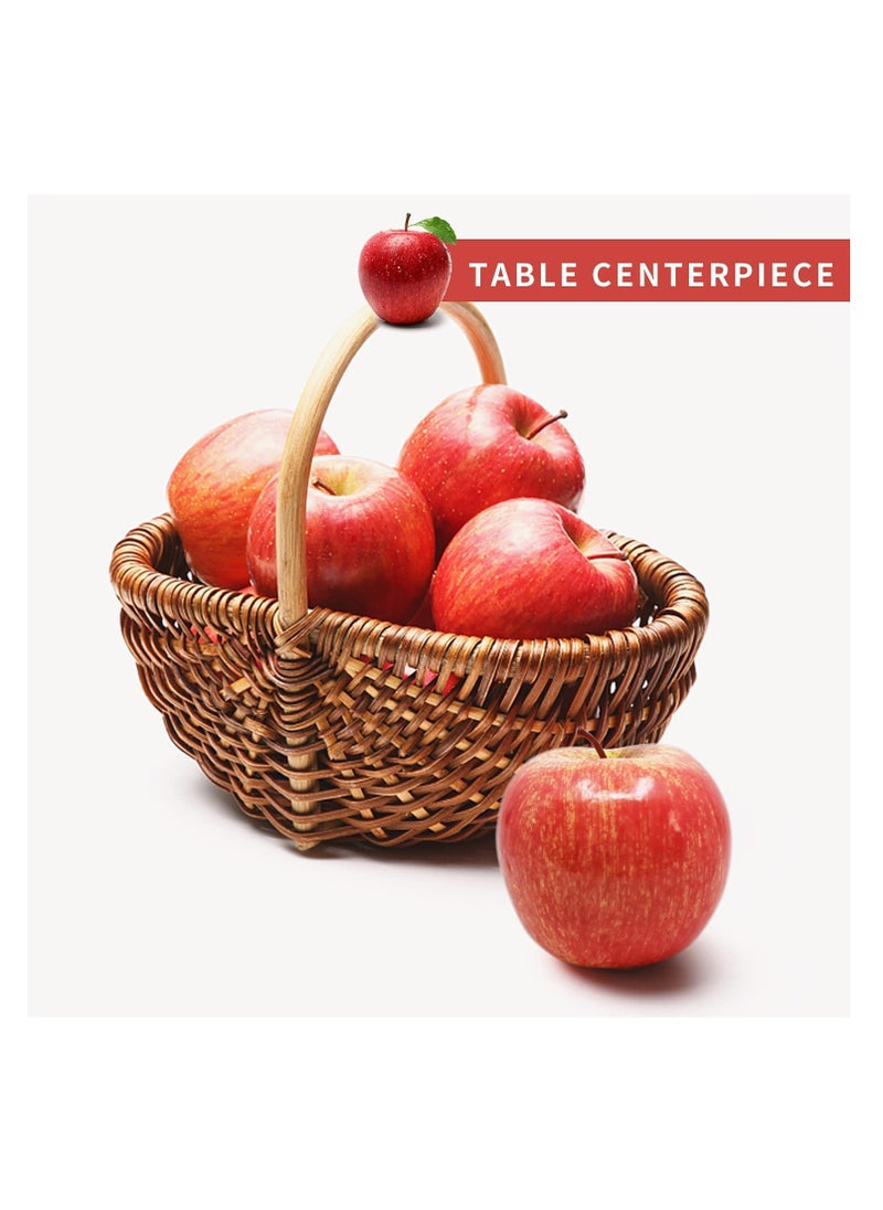 SYOSI 6 Pcs Fake Fruit Apples, Artificial Fruits Lifelike Red Apples Fake Fruits for Home House Display Kitchen Decor Wedding Party Photography Decoration  - Image 4