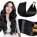 LaaVoo I Tip Hair Extensions Human Hair Black 22inch Itip Human Hair Extension Invisible I Tip Extensions Real Human Hair Black 50g 50s - Image 2