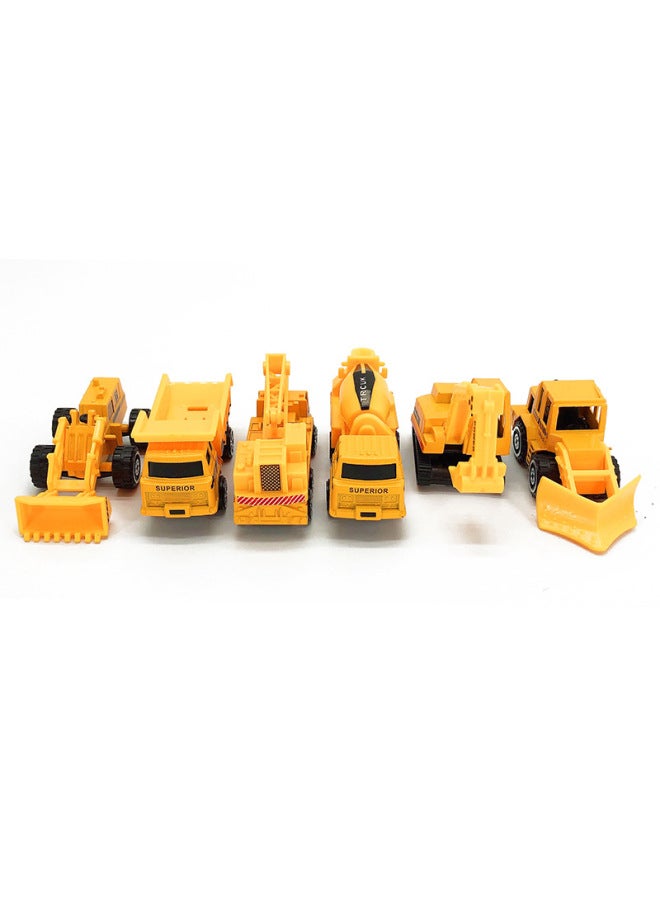 Alloy Engineering Vehicle Model Simulation Sliding Excavator Mixer Toy Car Set Boy Gift Box-Color:Color Boxed  - Image 5
