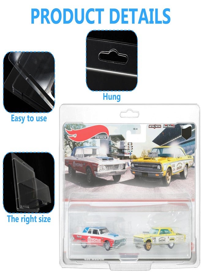 Hlimior 6 Pack Protector Packs Compatible with Hot Wheels 2 Car, Protector Case for Hot Wheels Car Culture 2 Pack Clamshell Blister Display (6 Pcs) - Image 3