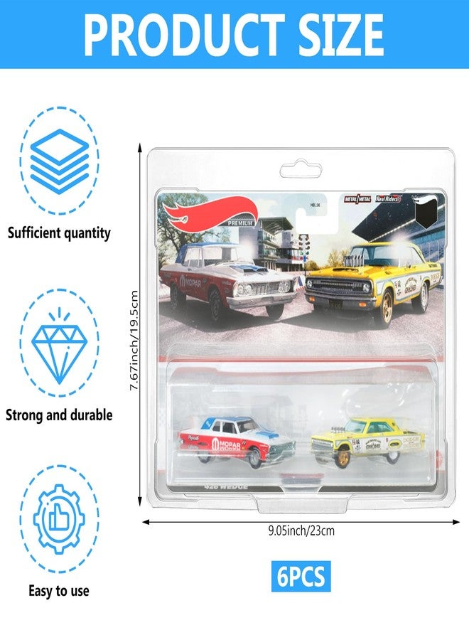 Hlimior 6 Pack Protector Packs Compatible with Hot Wheels 2 Car, Protector Case for Hot Wheels Car Culture 2 Pack Clamshell Blister Display (6 Pcs) - Image 2