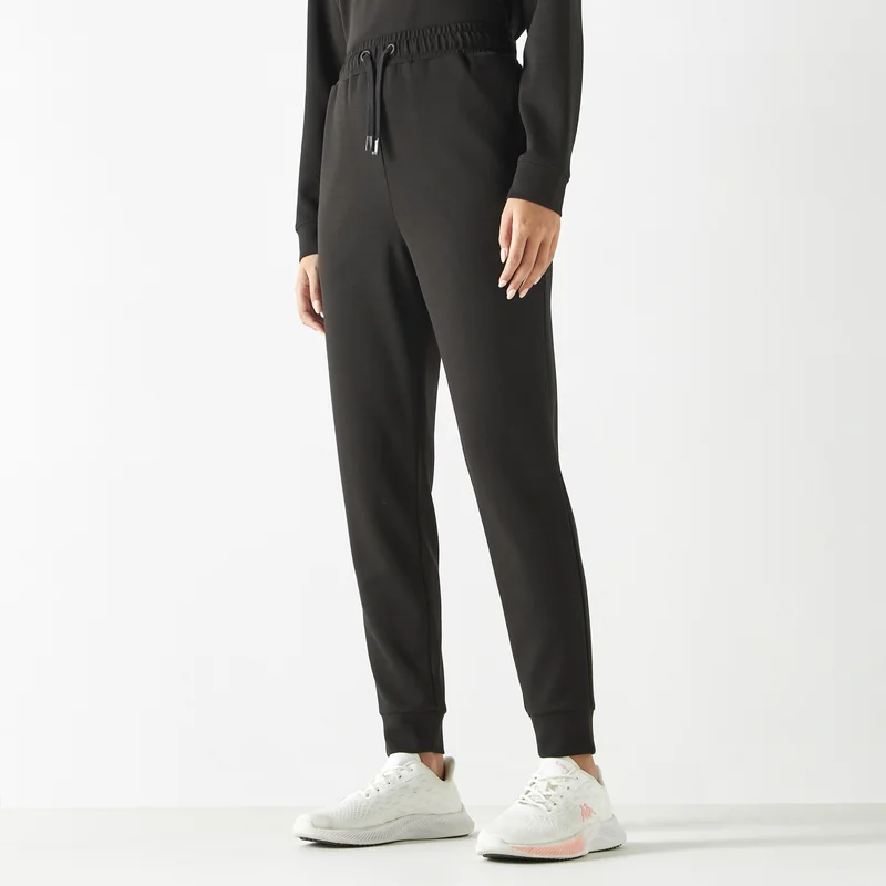 ADOT by Splash Solid Joggers with Drawstring Closure and Pockets