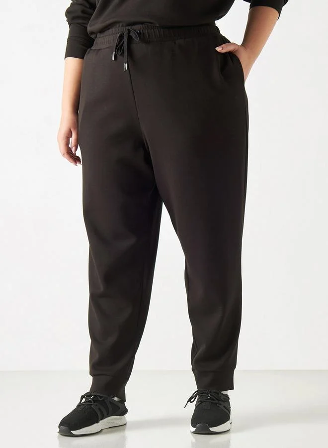 ADOT by Splash Solid Joggers with Drawstring Closure and Pockets