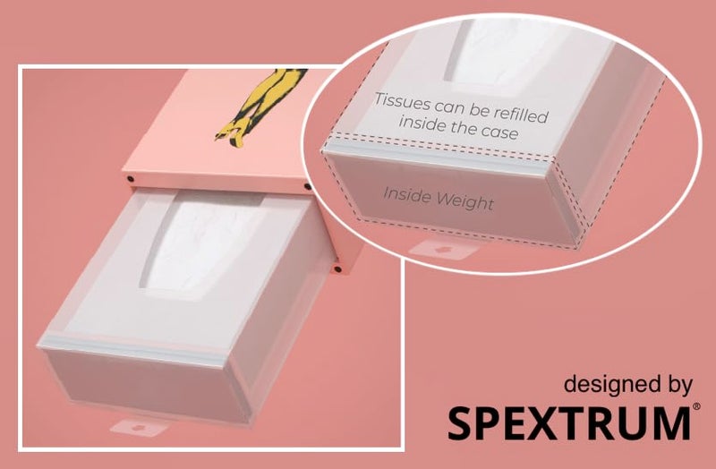 PLAYABLE ART Flying Skirt® Tissue Box - The Original Award-Winning Lady Skirt Design, Resin Pop Art, Weighted Metal Base, Made in Korea, Premium Gifts & Novelty Home Decor by Spextrum (Purple) - Image 5
