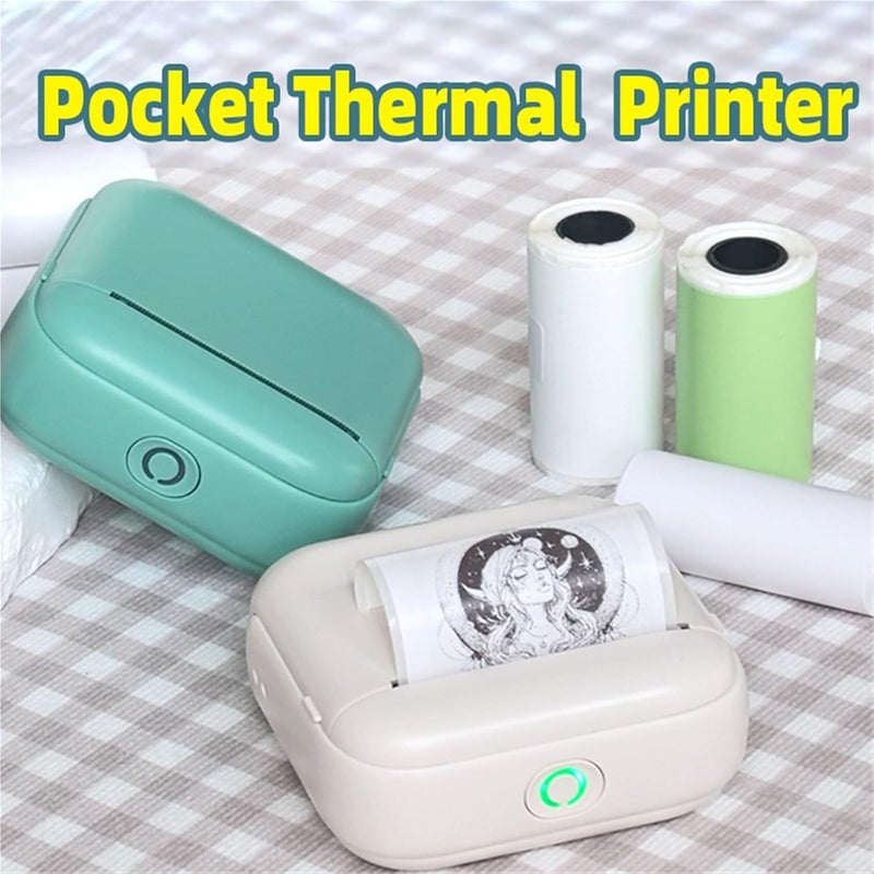 Label Printer, X6 Mini Thermal Printer with Wireless Bluetooth 1200mAh Ink-Free Small 203dpi Photo Printing Machine for Sticker Labels(X6 White) - Image 2