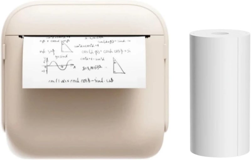 Label Printer, X6 Mini Thermal Printer with Wireless Bluetooth 1200mAh Ink-Free Small 203dpi Photo Printing Machine for Sticker Labels(X6 White) - Image 1