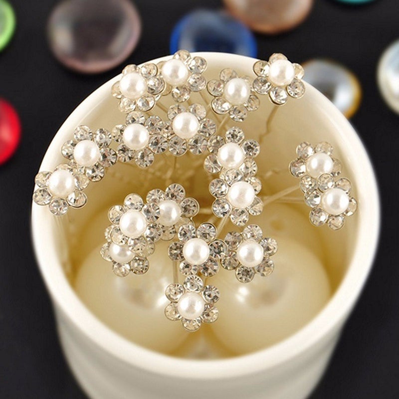 HOC Bridal Hair Juda Pin/Fancy Golden Bun Pin With Pearl for Women and Girls (Pack of 10) - Image 4