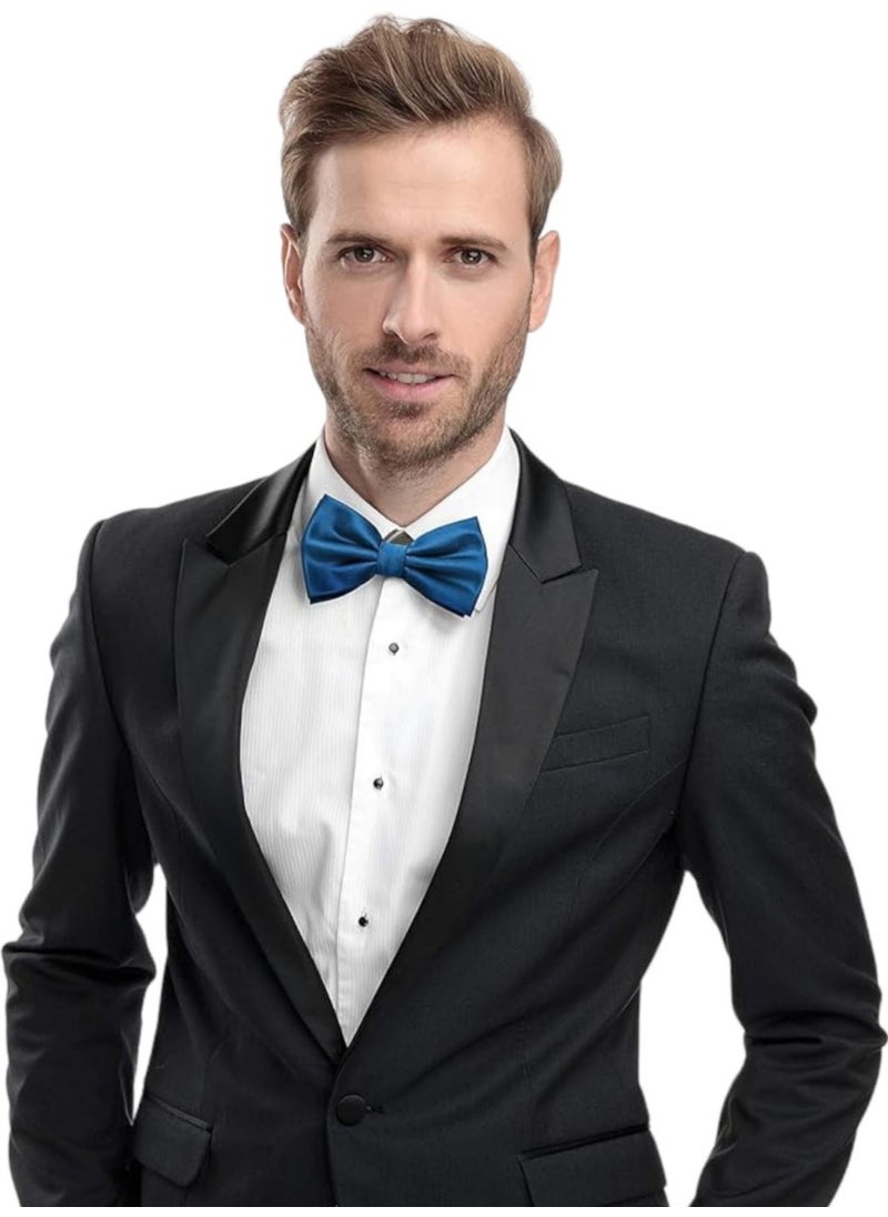 Trenderrs Men's Solid Color Satin Bow Tie  - Image 1