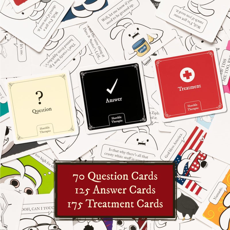 Exploding Kittens Horrible Therapist: Extra Horrible Edition by Exploding Kittens - A Card Game for 3-8 Players, Ages 17+ - Adult Party Game for Family Night - Image 2