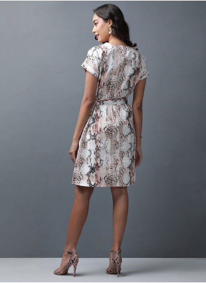 Freehand Women Straight Fit Casual Animal Print Dress  - Image 2