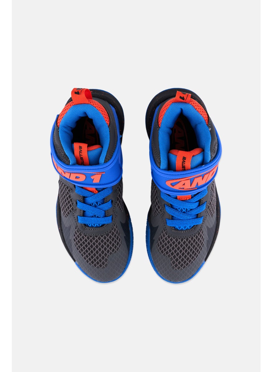 And1 Kids Boy Ballistic Velcro Closure Training Shoes, Black  - Image 4