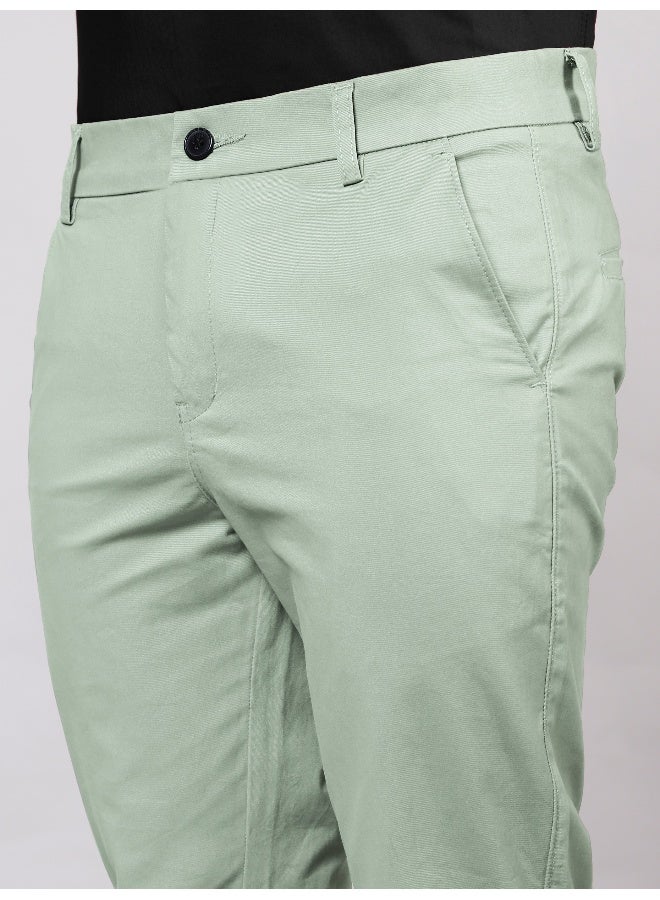 Beyoung BEYOUNG Men's Regular fit Soild Chinos for Men Seafoam Green - Image 5