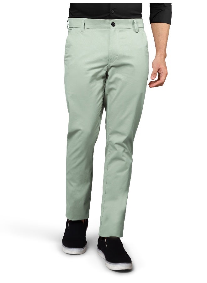 Beyoung BEYOUNG Men's Regular fit Soild Chinos for Men Seafoam Green - Image 1