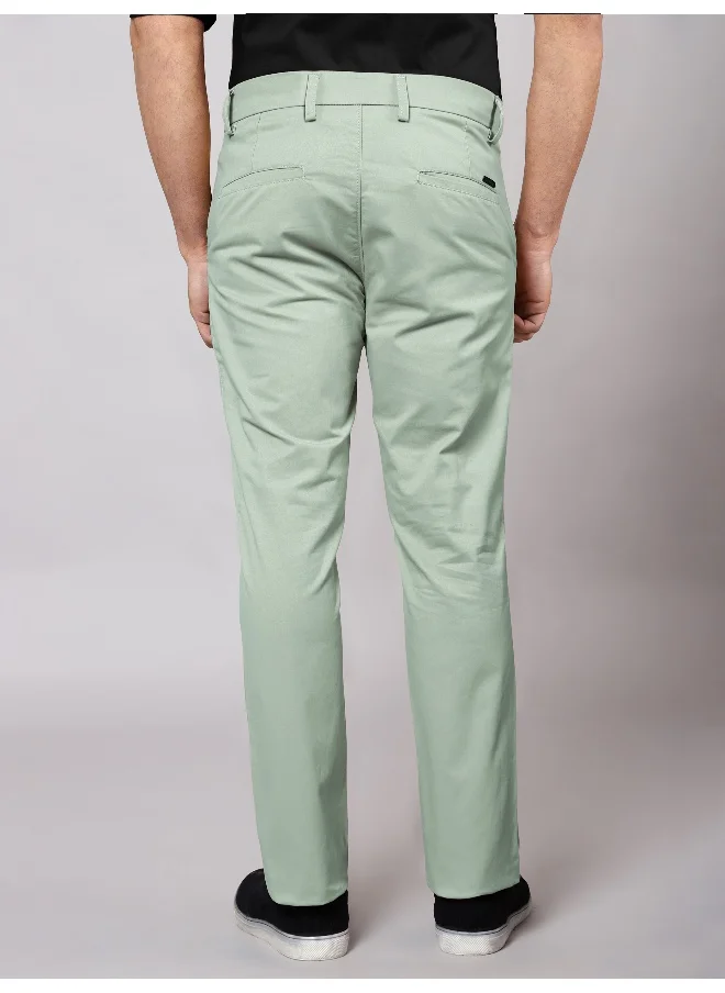 بيونغ BEYOUNG Men's Regular fit Soild Chinos for Men Seafoam Green