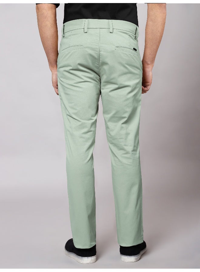 Beyoung BEYOUNG Men's Regular fit Soild Chinos for Men Seafoam Green - Image 2