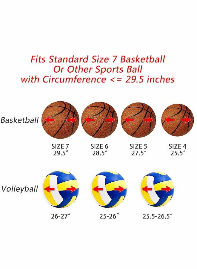 Generic Waterproof Basketball Carrying Bag Portable Training Sports Ball Holder Bag Waterproof Basketball Bag with Adjustable Shoulder Strap Basketball Volleyball Storage Bag Black - Image 3