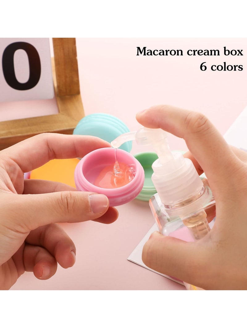 Travel Bottles Pots, 10 ml Cosmetic Jars with Lids for Toiletries Sample, Cosmetic Container Jars for Cream Powder Face Creams 6 Color 24pcs - Image 3