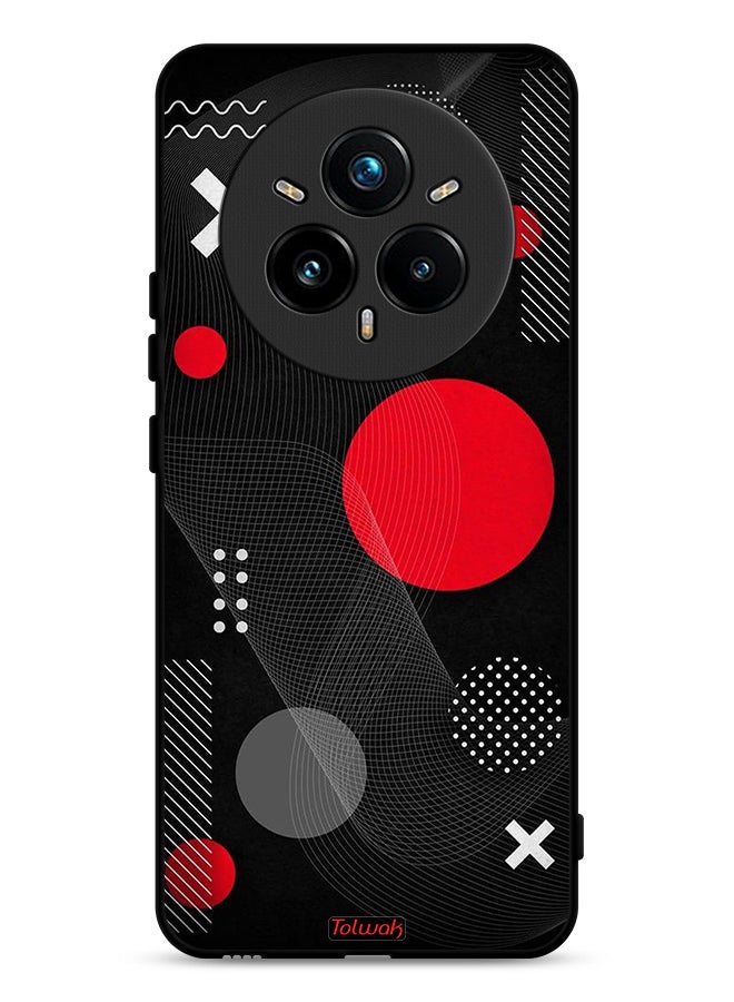 Tolwak Realme 14 Pro 5G Protective Case Cover Round And Cross Shape Pattern