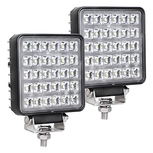Exzeit 60W Led Work Lights for Truck, 150° Flood Led Trator Lights, 4200LMS Off Road Lights, 4.4inches, 12/24 V Led Light Bar - Image 1