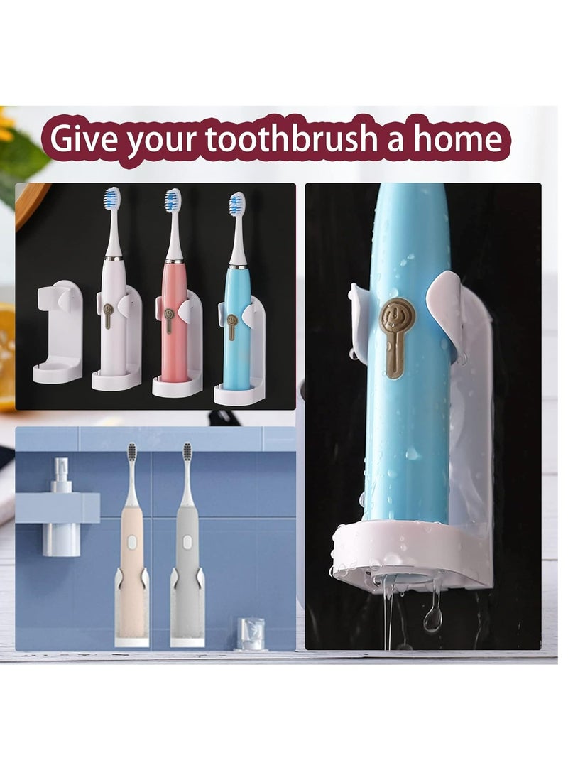 أوزيغالور 2 عبوة حوامل فرشاة أسنان كهربائية مثبتة على الحائط مع مادة لاصقة، موفرة للمساحة للحمام - Image 5