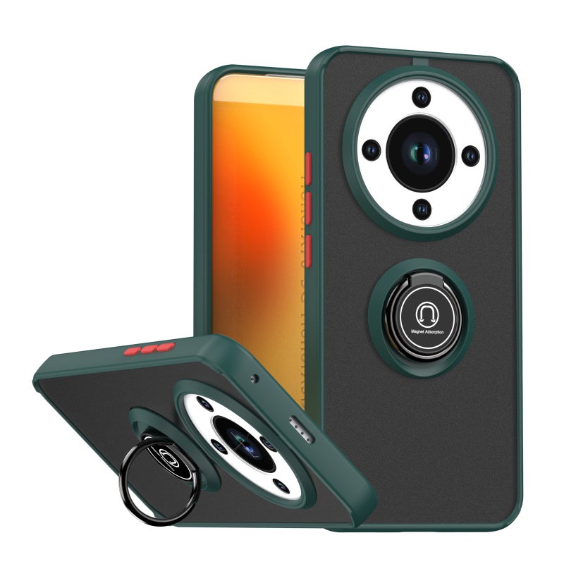 Black Rotating Stand Shockproof Matte Case with Magnetic Ring Holder for Honor 400 Pro/400 Lite/Magic 5/6/7/8 Lite 5G/Magic 5/6/7/8 Pro/X9A/X9D/X9B/X9C/Smart X6C/X7C/X8C/X7D - Image 3
