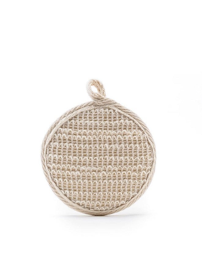 إم كافيين ليفة مقشرة لإزالة الجلد الميت مصنوعة من ألياف الرامي الطبيعية 100% لطيفة على البشرة مستدامة للجنسين سهلة التعليق - Image 1