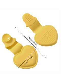 Generic 2pcs Silicone Anti-Scalding Clips - Thickened Insulation Love Shape Gloves for Microwave and Oven - High-Temperature Resistant Kitchen Hand Clips  - Image 3