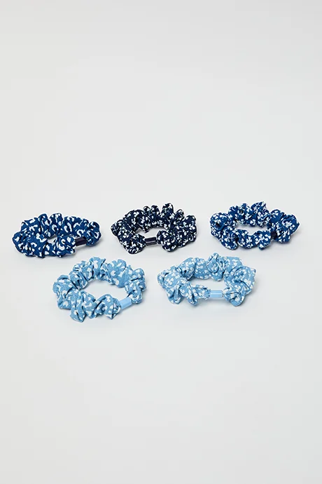 أر أند بي 5 Pack Printed Scrunchies