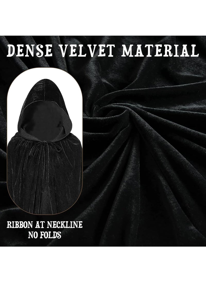 AUTOYSUR - Velvet Cloak Cape Wizard Hooded Party Cosplay Costumes for Adult and Child - Image 1