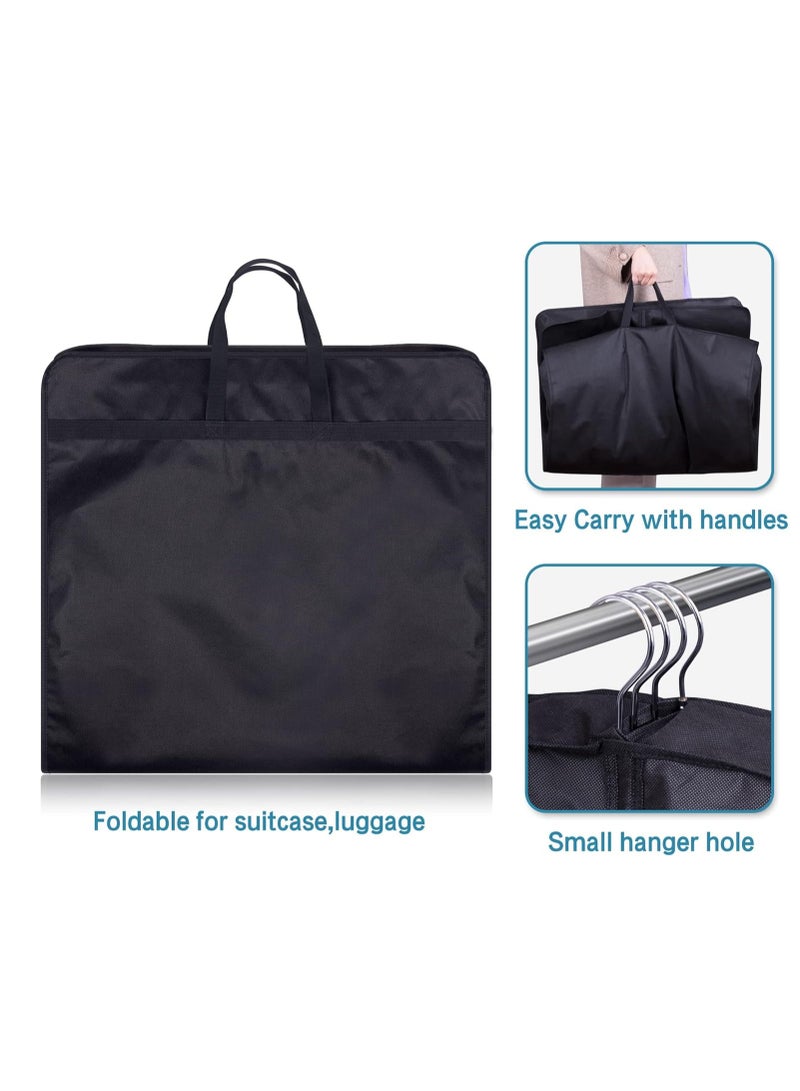 ميكسد طقم حقائب ملابس للملابس من 3 حقائب ملابس معلقة للسفر، حقائب ملابس مجمعة لتخزين الملابس مع مقابض للعباءات الطويلة والمعاطف - Image 5
