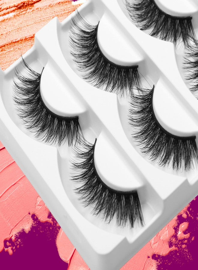 Eliace False Eyelashes Natural look Cat Eye Lashes Wispy Strips,15 Pairs, 3D Mink Lashes Fake Eyelashes Volume Fluffy Thin Soft Band Comfortable Long Thick Dramatic Cross Eyelash Reusable, Lexie Style - Image 3