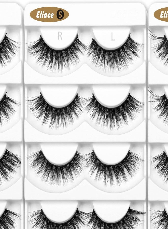 Eliace False Eyelashes Natural look Cat Eye Lashes Wispy Strips,15 Pairs, 3D Mink Lashes Fake Eyelashes Volume Fluffy Thin Soft Band Comfortable Long Thick Dramatic Cross Eyelash Reusable, Lexie Style - Image 4