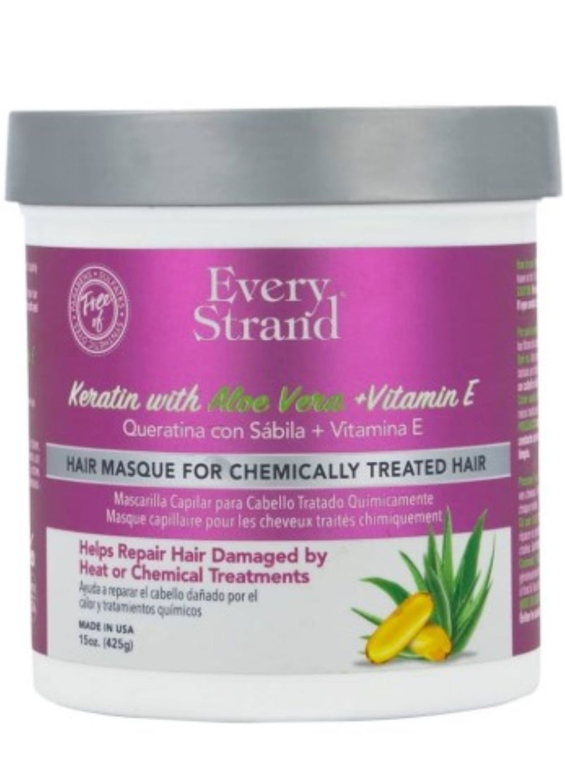 Every strand keratin with aloe vera+ vitamin E hair masque for chemically treated hair 425 g