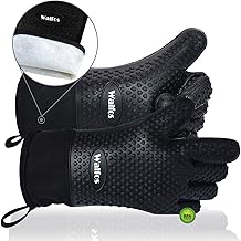 Walfos Walfos Grilling Gloves - Heat Resistant Silicone Oven Mitt, Premium Non-Slip Silicone Internal Protective Cotton Layer, - Image 1