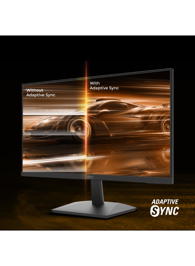 AOC 27G15N 27"(VA Panel) Gaming Monitor, FHD 1920×1080 Display, 180Hz, 1ms(GtG), HDR10, HDMI 2.0 x 1, DisplayPort 1.4 x 1, Adaptive Sync, 16.7 M Display Colors, Height adjustable, Swivel: -30° ~30°,Tilt: -5° ~23°, Black & Red Black - Image 2