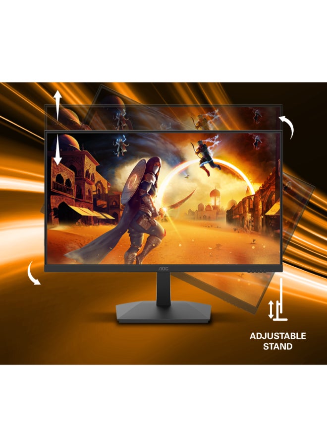 AOC 27G15N 27"(VA Panel) Gaming Monitor, FHD 1920×1080 Display, 180Hz, 1ms(GtG), HDR10, HDMI 2.0 x 1, DisplayPort 1.4 x 1, Adaptive Sync, 16.7 M Display Colors, Height adjustable, Swivel: -30° ~30°,Tilt: -5° ~23°, Black & Red Black - Image 5