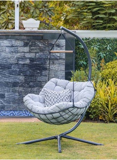 Loria Swing Chair Garden Swing Chairs With Soft Cushion Modern Design Hanging Chair Heavy Duty Swing Chairs For Indoor Outdoor Garden
