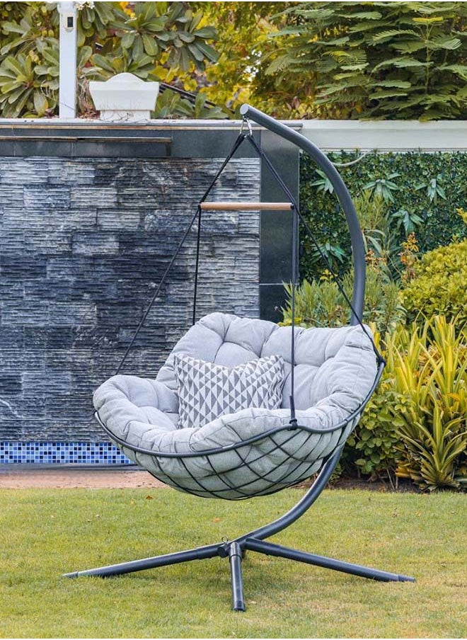 DANUBE HOME - Loria Swing Chair Garden Swing Chairs With Soft Cushion Modern Design Hanging Chair Heavy Duty Swing Chairs For Indoor Outdoor Garden - Image 1