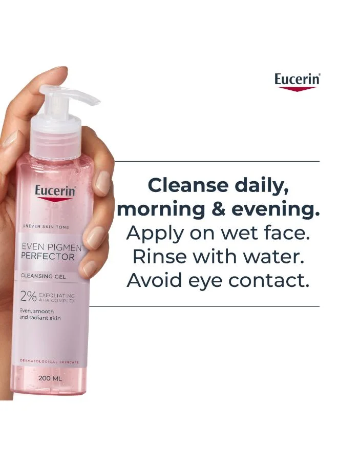 Eucerin  Eucerin Even Pigment Perfector Exfoliating Face Cleansing Gel, 200ml for Women | Best Price UAE