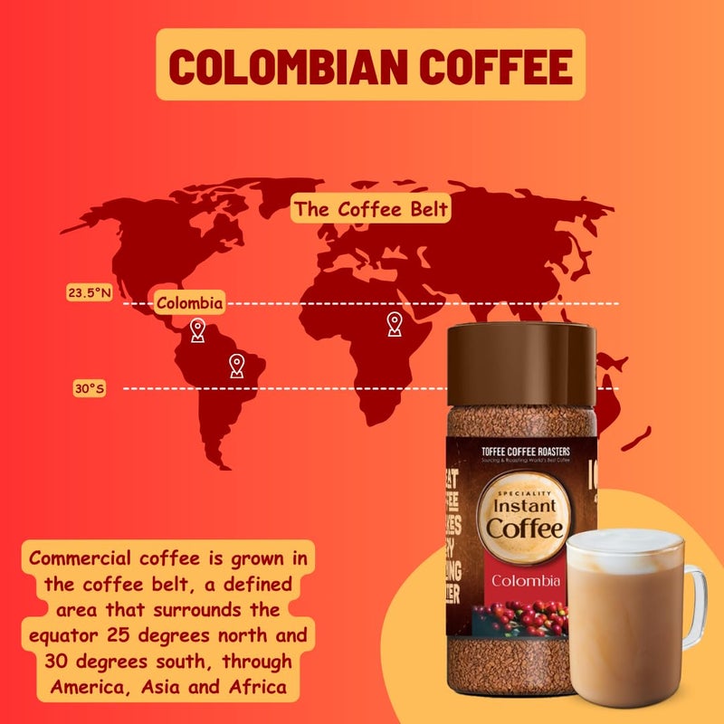 Toffee Coffee Roasters | Colombia Speciality Instant Coffee| As Seen On Shark Tank | 100 gm | 100% Arabica | Ready in Seconds | Microground Technology | Makes 50 Cups - Image 4