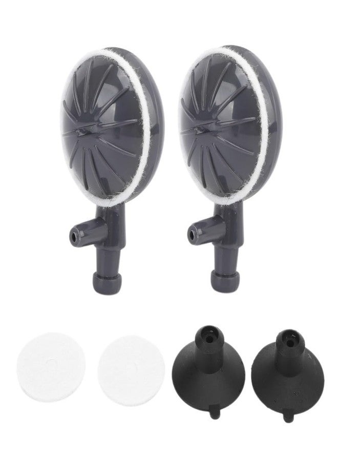 Chiffonade 2Pcs Black Plastic Bubble Diffuser Set High-Output Adjustable Fish Tank Air Stone Bubble Diffuser Air Pump Accessories - Image 1