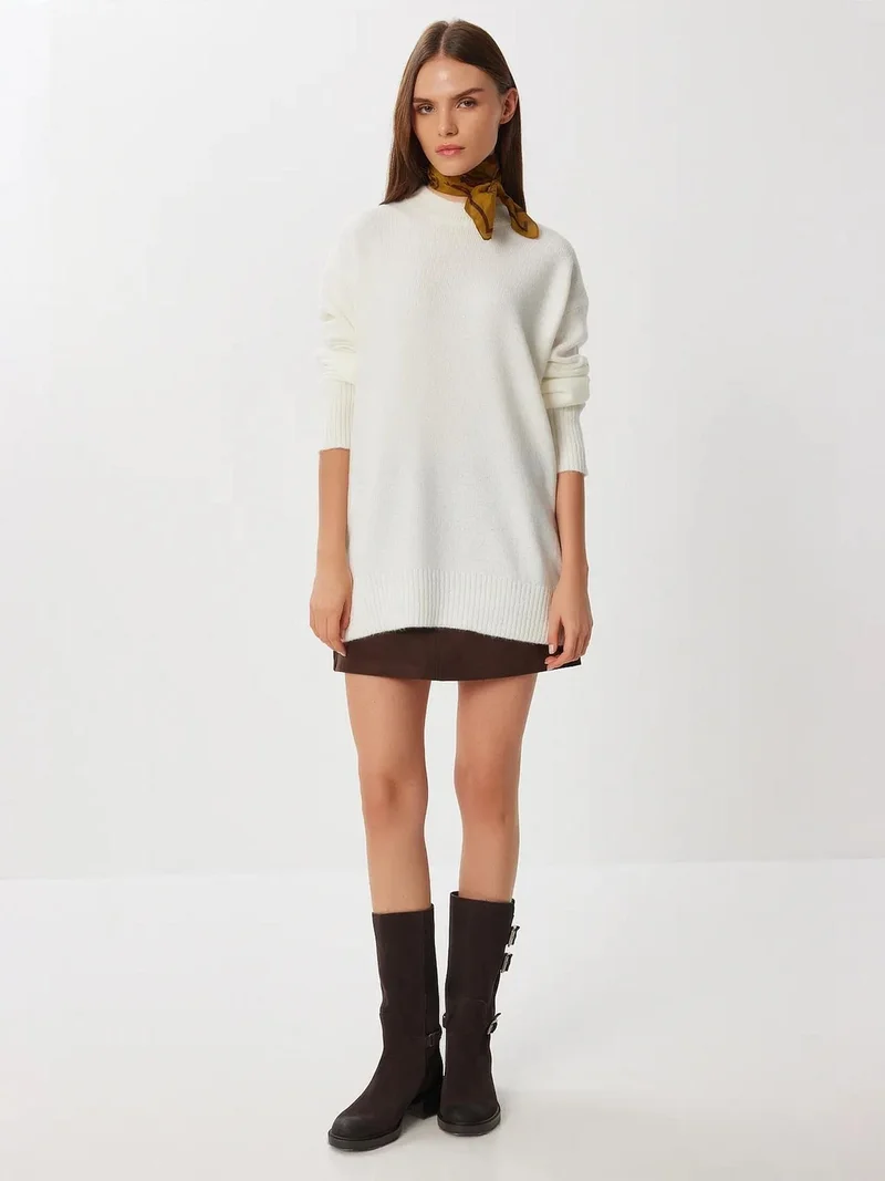 إسطنبول الساحرة ISTANBUL Oversized Crew Neck Ribbed Sweater