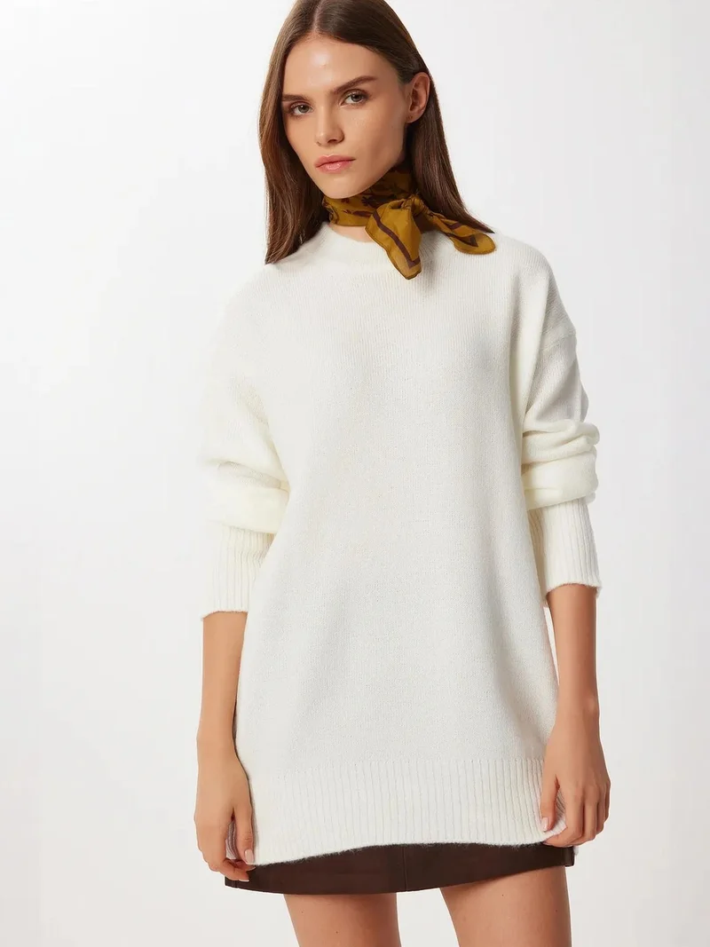 إسطنبول الساحرة ISTANBUL Oversized Crew Neck Ribbed Sweater