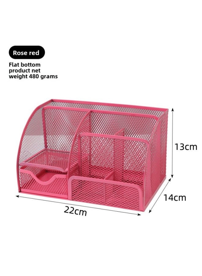 pincai Multi-grid Metal Creative Pen Holder Pen Barrel Multi-functional Office Stationery Storage Drawer Desktop Storage Box - Image 1